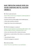 BASIC FIREFIGHTING BUNDLED PAPER 2026&NewLine;SOLVED QUESTIONS AND FULL SOLUTION&NewLine;GRADED A&plus;