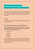 NUR 233 Mental Health Exam 2 &NewLine;Comprehensive Practice Test & Study Guide