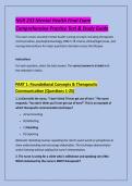 NUR 233 Mental Health Final Exam &NewLine;Comprehensive Practice Test & Study Guide 