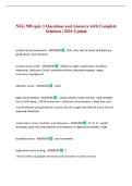 NSG 500 quiz 3 Questions and Answers with Complete Solution &vert; 2026 Update