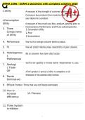 OPMA 3306 - EXAM 1 Questions with complete solution 2026