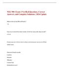 NSG 500&colon; Exam 2 Verified Questions&comma; Correct Answers&comma; and Complete Solutions &vert; 2026 Update