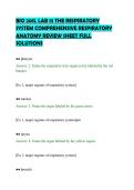 BIO 201L LAB 13 THE RESPIRATORY&NewLine;SYSTEM COMPREHENSIVE RESPIRATORY&NewLine;ANATOMY REVIEW SHEET FULL&NewLine;SOLUTIONS