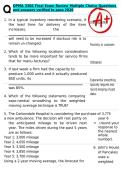 OPMA 3306 Final Exam Review Multiple Choice Questions and answers verified to pass 2026