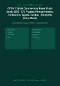 CCRN Critical Care Nursing Exam ICU Hemodynamics Ventilators Sepsis Cardiac Review Actual Exam 2026&sol;2027 &ndash; Complete Exam-Style Questions &vert; Detailed Rationales &ndash; Pass Guaranteed &ndash; A&plus; Graded&NewLine;&NewLine;