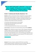 NUR 242 MED SURG EXAM 3 2026&sol;2027 &vert; Latest Actual Exam &vert; Complete 180 Questions & Correct Detailed Answers with Rationales &vert; Already Graded A&plus; &vert; Galen College of Nursing &vert; Pass Guaranteed&NewLine;&NewLine;