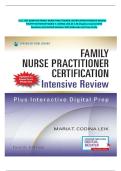 FULL TEST BANK FOR FAMILY NURSE PRACTITIONER CERTIFICATION INTENSIVE REVIEW&comma; FOURTH EDITION BY MARIA T&period; CODINA LEIK GRADED A&plus; 9780826163738&sol;2026&sol;2027&NewLine;