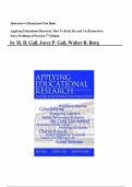 Instructor&rsquo;s Manual and Test Bank for Applying Educational Research&colon; How To Read&comma; Do&comma; and Use Research To Solve Problems of Practice&comma; 7th edition by M D&period; Gall&comma; Chapter 1-18 &vert; All C hapters