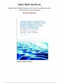 Applied Partial Differential Equations with Fourier Series and Boundary Value Problems &lpar;Classic Version&rpar;&comma; 5th edition &mdash; By Richard Haberman &mdash; Complete Solution Manual &lpar;Ch&period; 1-14&rpar;