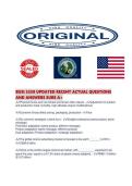 BUSI 3250 UPDATED RECENT ACTUAL QUESTIONS AND ANSWERS SURE