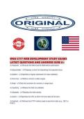 WGU C777 WEB DEVELOPMENT STUDY EXAMS LATEST QUESTIONS AND ANSWERS SURE A&period;pdf