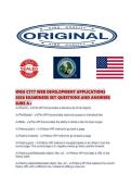 WGU C777 WEB DEVELOPMENT APPLICATIONS 2026 EXAMINERS SET QUESTIONS AND ANSWERS