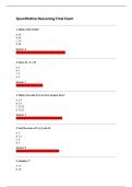 Quantitative Reasoning Final Exam  