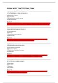 SOCIAL WORK PRACTICE FINAL EXAM  