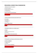 BEHAVIORAL SCIENCE FINAL EXAMINATION 