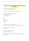 PNB 2265 - Unit 1 Blood Exam Questions with CORRECT Answers &NewLine;&lpar;Latest Update&rpar; 