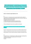 CMCA EXAM 2026&sol;2027 &vert; Certified Manager of Community Associations &vert; Brand New 170-Question Version &vert; Complete Verified Answers &vert; Pass Guaranteed - A&plus; Graded&NewLine;&NewLine;