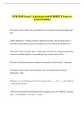 PNB 2265 Exam 1 &ndash;Questions with CORRECT Answers &NewLine;&lpar;Latest Update&rpar;