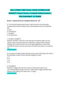 WALL STREET PREP EXCEL CRASH COURSE EXAM 2026&sol;2027 &vert; Newest Version &vert; Complete Verified Answers &vert; Pass Guaranteed - A&plus; Graded&NewLine;&NewLine;