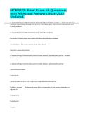 MCB3023&colon; Final Exam &num;4 Questions with All Actual Answers 2026-2027 Updated&period; 