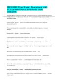 MCB3023 Final Exam Questions with Guaranteed Pass Solutions 2026 Updated&period;