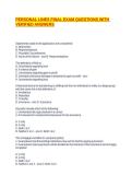 PERSONAL LINES FINAL EXAM QUESTIONS WITH VERIFIED ANSWERS