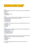 MA PERSONAL LINES MULTIPLE CHOICE QUESTIONS WITH CORRECT ANSWERS