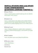 DENTAL HYGIENE OSCE 2026 STUDY&NewLine;GUIDE COMPREHENSIVE&NewLine;QUESTIONS ANSWERS VERIFIED A&plus;&NewLine;