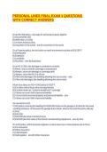 PERSONAL LINES FINAL EXAM 1 QUESTIONS WITH CORRECT ANSWERS