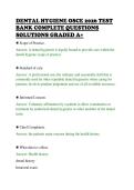 DENTAL HYGIENE OSCE 2026 TEST&NewLine;BANK COMPLETE QUESTIONS&NewLine;SOLUTIONS GRADED A