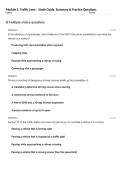 Module 2&colon; Traffic Laws &ndash; Study Guide&comma; Summary & Practice Questions