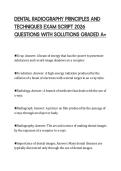 DENTAL RADIOGRAPHY PRINCIPLES AND&NewLine;TECHNIQUES EXAM SCRIPT 2026&NewLine;QUESTIONS WITH SOLUTIONS GRADED A&plus;