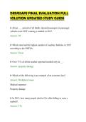 DRIVESAFE FINAL EVALUATION FULL&NewLine;SOLUTION UPDATED STUDY GUIDE&NewLine;