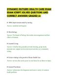 DYNAMICS RUTGERS HEALTH CARE EXAM&NewLine;EXAM SCRIPT SOLVED QUESTIONS AND&NewLine;CORRECT ANSWERS GRADED A&plus;