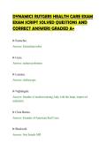 DYNAMICS RUTGERS HEALTH CARE EXAM&NewLine;EXAM SCRIPT SOLVED QUESTIONS AND&NewLine;CORRECT ANSWERS GRADED A&plus;