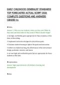 EARLY CHILDHOOD GENERALIST STANDARDS&NewLine;TOP FORECASTED ACTUAL SCRIPT 2026&NewLine;COMPLETE QUESTIONS AND ANSWERS&NewLine;GRADED A&plus;&NewLine;