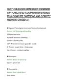 EARLY CHILDHOOD GENERALIST STANDARDS&NewLine;TOP FORECASTED COMPREHENSIVE REVIEW&NewLine;2026 COMPLETE QUESTIONS AND CORRECT&NewLine;ANSWERS GRADED A