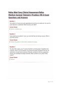 Relias Med-Surg Clinical Assessment Relias Medical-Surgical Telemetry Prophecy RN A Exam Questions and Answers