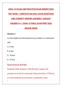 OSHA 10 EXAM NEWEST 2026 &ndash; 400&plus; REAL TEST BANK QUESTIONS WITH CORRECT ANSWERS & RATIONALES &vert; OSHA 10-HOUR FINAL EXAM PREP &ndash; PASS WITH CONFIDENCE&NewLine;&NewLine;