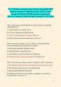 NCCT Medical Assistant Latest Practice Exam 2026-2027&sol; Medical Assistant Certification Exam &lpar;NCMA&rpar; Latest Practice Test Bank with 200 Questions and Correct Answers&sol; National Certified Medical Assistant NCMA Exam 