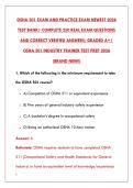 OSHA 501 EXAM NEWEST 2026 &ndash; 400&plus; REAL TEST BANK QUESTIONS WITH CORRECT ANSWERS & RATIONALES &vert; OSHA 501 TRAINER COURSE FINAL EXAM PREP &ndash; BECOME AN AUTHORIZED GENERAL INDUSTRY OUTREACH TRAINER&NewLine;&NewLine;