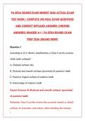 PA EFDA BOARD EXAM NEWEST 2026 &ndash; 500&plus; REAL TEST BANK QUESTIONS WITH CORRECT ANSWERS & RATIONALES &vert; PENNSYLVANIA EXPANDED FUNCTIONS DENTAL AUXILIARY CERTIFICATION PREP &ndash; PASS YOUR EFDA BOARD EXAM WITH CONFIDENCE&NewLine;&NewLine;