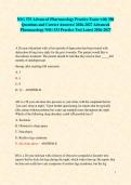 NSG 533 Advanced Pharmacology Practice Exam with 300 Questions and Correct Answers&sol; 2026-2027 Advanced Pharmacology NSG 533 Practice Test Latest 2026-2027