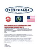 CARN UPDATED ACTUAL COMPREHENSIVE EXAM QUESTIONS AND ANSWERS SURE