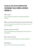 ECON 213 TOP EXAM CERTIFICATION&NewLine;ASSESSMENT 2026 VERIFIED ANSWERS&NewLine;GRADED A&plus;