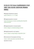 ECON 213 TOP EXAM COMPREHENSIVE STUDY&NewLine;SHEET 2026 SOLVED QUESTIONS PREMIUM&NewLine;BUNDLE&NewLine;