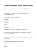 Environmental Engineering Midterm &ndash; Study Guide&comma; Review & Practice Questions