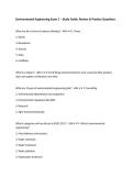 Environmental Engineering Exam 1 &ndash; Study Guide&comma; Review & Practice Questions