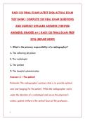 RAD1125 FINAL EXAM NEWEST 2026 &ndash; 200&plus; REAL TEST BANK QUESTIONS WITH CORRECT ANSWERS & RATIONALES &vert; RADIOGRAPHY FINAL EXAM PREP &ndash; PASS YOUR RAD1125 EXAM WITH CONFIDENCE&NewLine;&NewLine;&NewLine;