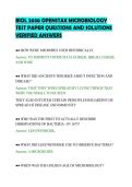 BIOL 2030 OPENSTAX MICROBIOLOGY&NewLine;TEST PAPER QUESTIONS AND SOLUTIONS&NewLine;VERIFIED ANSWERS